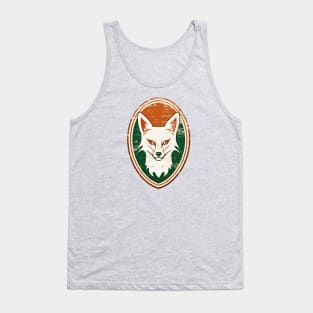 Fox head on a vintage distressed oval crest Tank Top